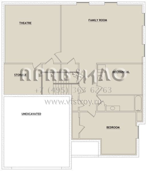 Проект одноэтажного дома с гаражом на две машины в стиле Ранчо S5-168 (8768-00054)