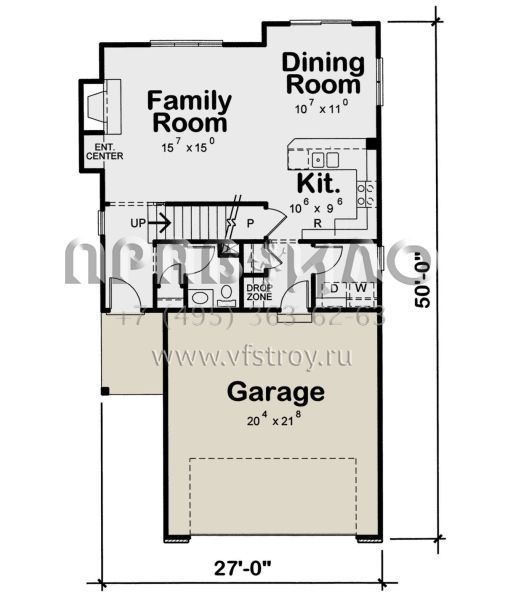 Проект двухэтажного дома с гаражом на две машины в английском стиле S5-144 (402-01772)