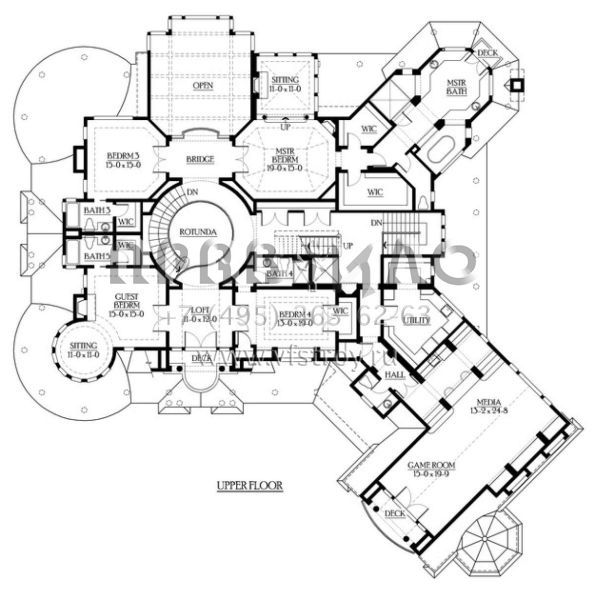 Проект двухэтажного дома с гаражом на три и более машин в современном стиле S5-742 (341-00299)