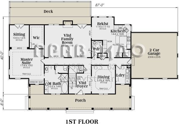 Проект двухэтажного дома с гаражом на две машины в классическом стиле S5-342 (009-00065)