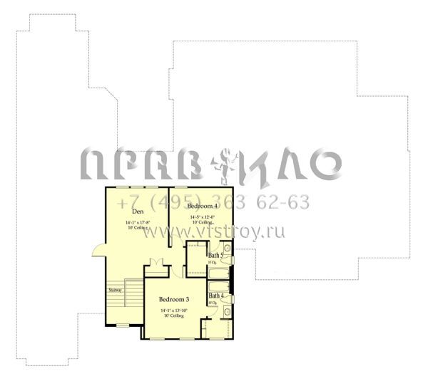 Проект двухэтажного дома с гаражом на три и более машин в современном стиле S5-413 (7516-00052)
