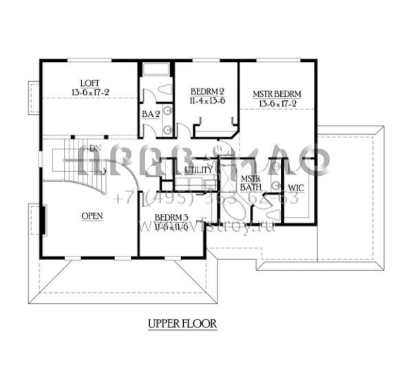 Проект двухэтажного дома с гаражом на три и более машин в американском стиле S5-320 (341-00208)