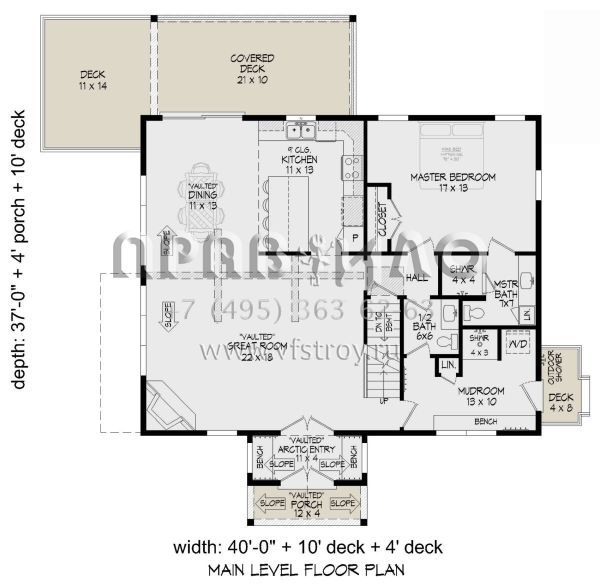 Проект двухэтажного дома без гаража в прибрежном стиле S5-183 (940-00840)