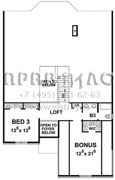 Проект двухэтажного дома с гаражом на две машины в стиле Ранчо S5-227 (402-01451)