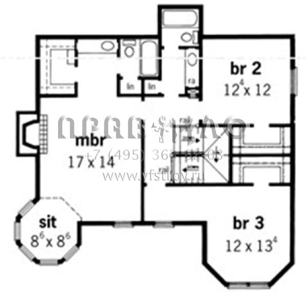 Проект одноэтажного дома с гаражом на две машины в стиле Ранчо S5-184 (9035-00215)