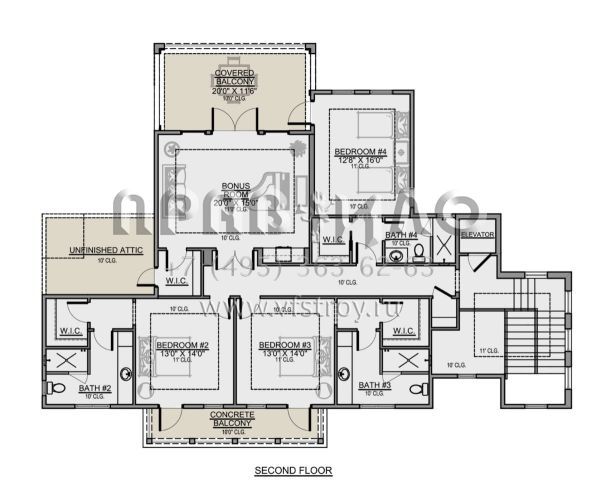Проект двухэтажного дома с гаражом на две машины в прибрежном стиле S5-446 (5565-00082)