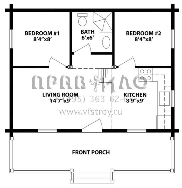 Проект одноэтажного дома без гаража в русском стиле S5-69 (154-00001)