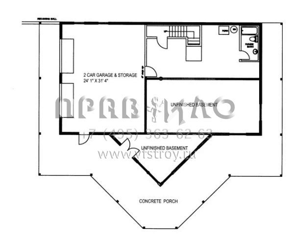 Проект двухэтажного дома с гаражом на две машины в скандинавском стиле S5-303 (039-00524)
