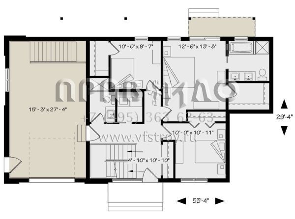 Проект двухэтажного дома с гаражом на одну машину в современном стиле S5-186 (034-01195)