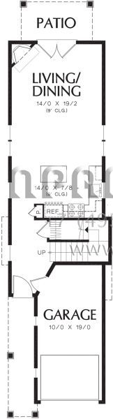 Проект двухэтажного дома с гаражом на одну машину в американском стиле S5-118 (2559-00206)