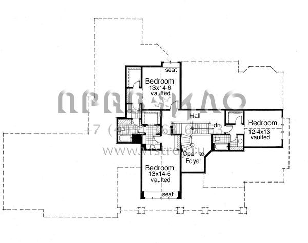 Проект двухэтажного дома с гаражом на три и более машин в американском стиле S5-328 (098-00200)