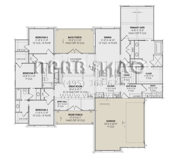 Проект одноэтажного дома с гаражом на две машины в современном стиле S5-216 (7983-00004)