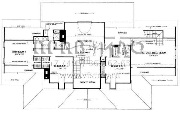 Проект двухэтажного дома с гаражом на две машины в стиле Ранчо S5-329 (7922-00134)