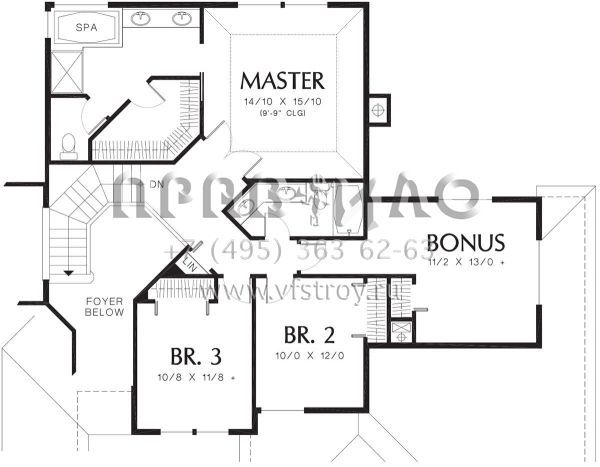 Проект двухэтажного дома с гаражом на три и более машин в современном стиле S5-234 (2559-00360)