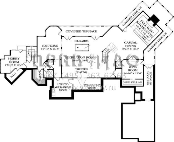 Проект двухэтажного дома с гаражом на три и более машин в современном стиле S5-943 (3323-00528)