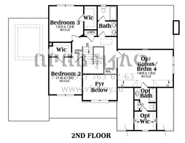 Проект двухэтажного дома с гаражом на две машины в стиле Ранчо S5-218 (009-00061)