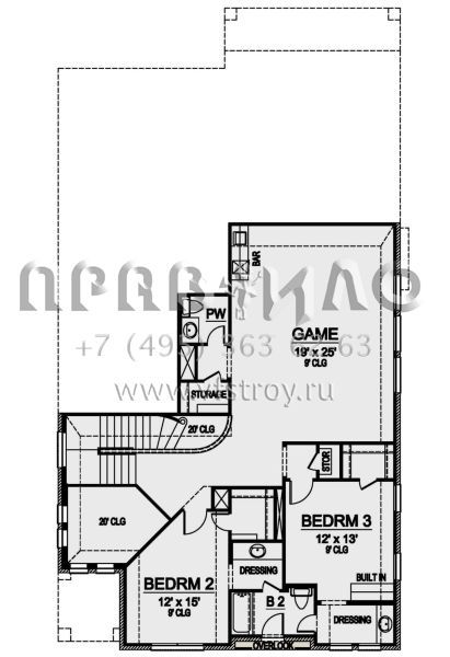 Проект двухэтажного дома с гаражом на две машины в английском стиле S5-335 (5445-00360)
