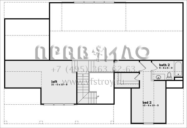 Проект двухэтажного дома с гаражом на две машины в современном стиле S5-235 (7174-00021)