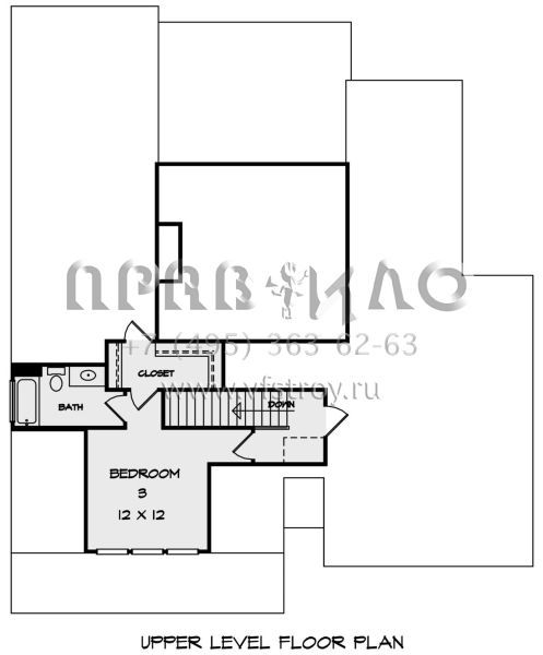 Проект двухэтажного дома с гаражом на две машины в стиле Ранчо S5-220 (6082-00159)