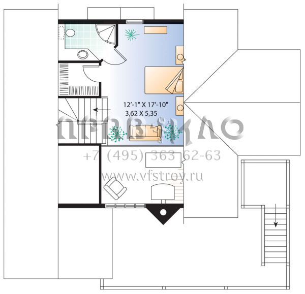 Проект трехэтажного дома без гаража в прибрежном стиле S5-222 (034-01259)