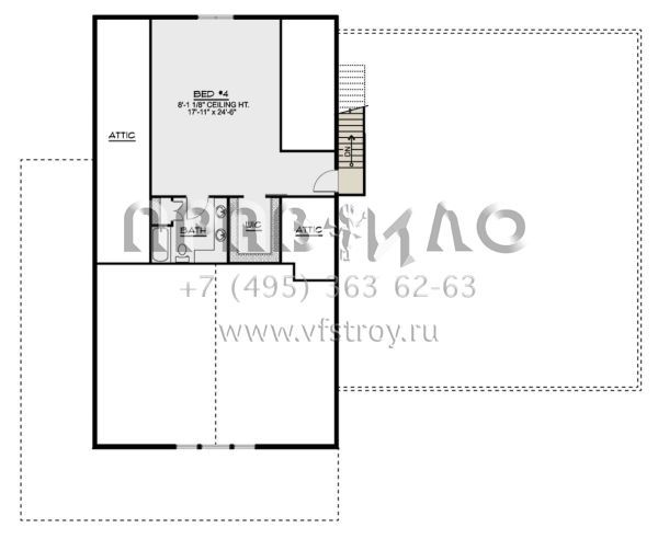 Проект двухэтажного дома с гаражом на три и более машин в стиле БарнХаус S5-258 (5032-00185)