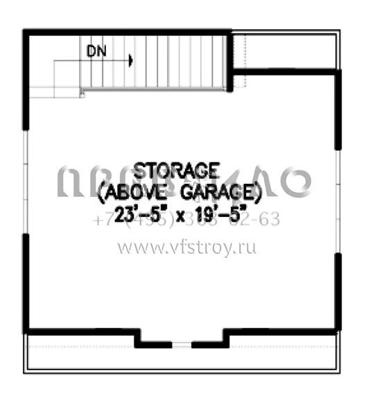 Проект одноэтажного дома с гаражом на две машины в стиле Шале S5-236 (699-00072)