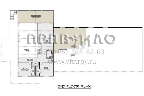 Проект двухэтажного дома с гаражом на три и более машин в стиле БарнХаус S5-427 (5032-00194)