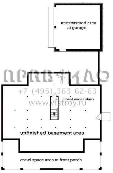 Проект одноэтажного дома с гаражом на две машины в стиле Ранчо S5-142 (048-00258)