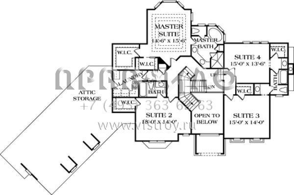 Проект двухэтажного дома с гаражом на три и более машин в английском стиле S5-502 (3323-00361)
