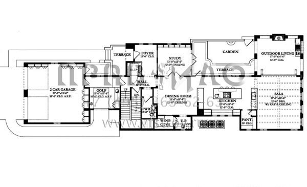 Проект трехэтажного дома с гаражом на две машины в английском стиле S5-452 (3978-00063)