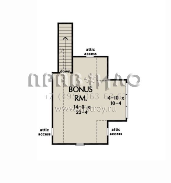 Проект одноэтажного дома с гаражом на две машины в стиле Ранчо S5-275 (2865-00191)