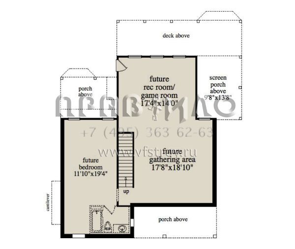 Проект двухэтажного дома без гаража в американском стиле S5-173 (957-00077)