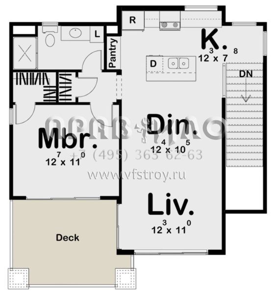 Проект одноэтажного дома с гаражом на две машины в современном стиле S5-70 (963-00206)