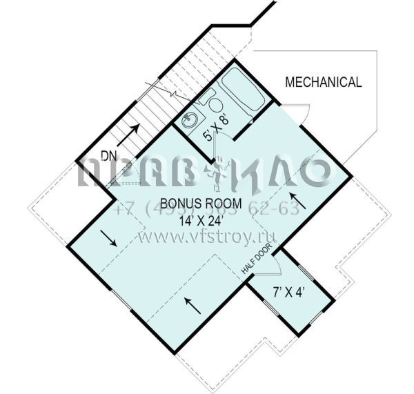 Проект одноэтажного дома с гаражом на две машины в американском стиле S5-218 (4195-00019)