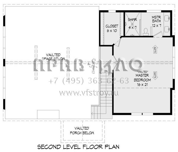 Проект двухэтажного дома с гаражом на три и более машин в стиле Шале S5-193 (940-00508)