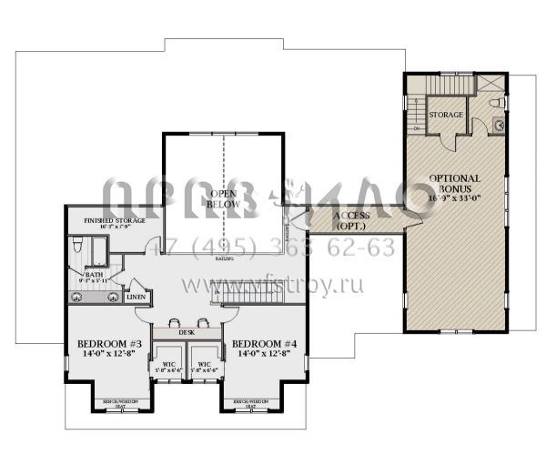 Проект двухэтажного дома с гаражом на три и более машин в современном стиле S5-356 (6849-00125)