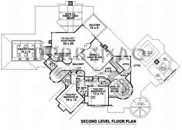 Проект двухэтажного дома с гаражом на три и более машин в современном стиле S5-519 (053-02231)