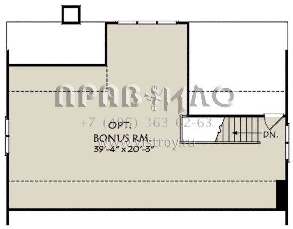 Проект двухэтажного дома с гаражом на две машины в стиле Ранчо S5-239 (8594-00205)