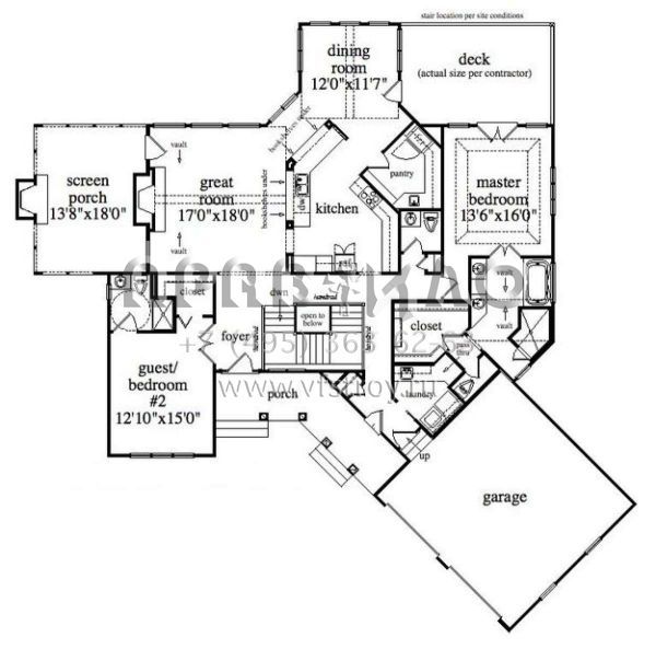 Проект одноэтажного дома с гаражом на две машины в современном стиле S5-295 (957-00008)