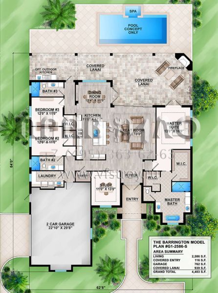 Проект одноэтажного дома с гаражом на две машины в современном стиле S5-240 (207-00054)