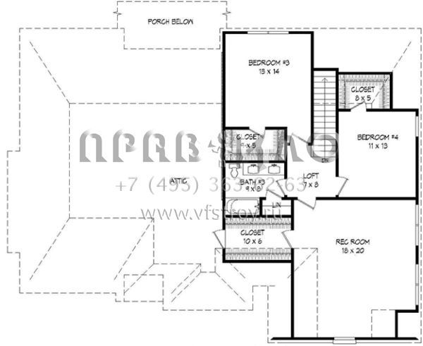 Проект двухэтажного дома с гаражом на две машины в английском стиле S5-275 (940-00019)