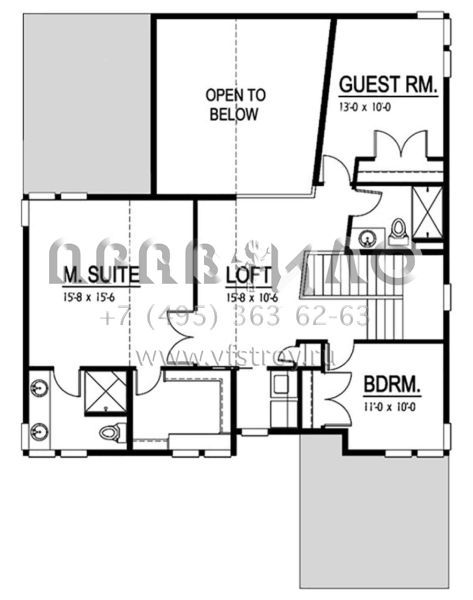 Проект двухэтажного дома с гаражом на две машины в современном стиле S5-209 (9488-00020)