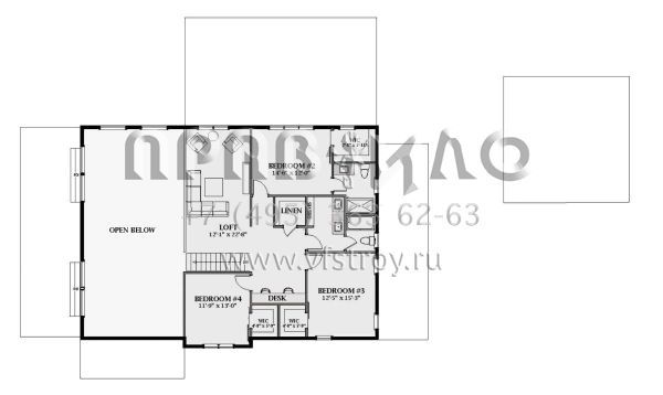 Проект двухэтажного дома с гаражом на три и более машин в стиле БарнХаус S5-316 (6849-00153)