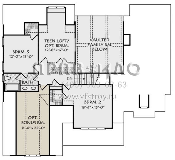 Проект двухэтажного дома с гаражом на две машины в американском стиле S5-265 (8594-00052)