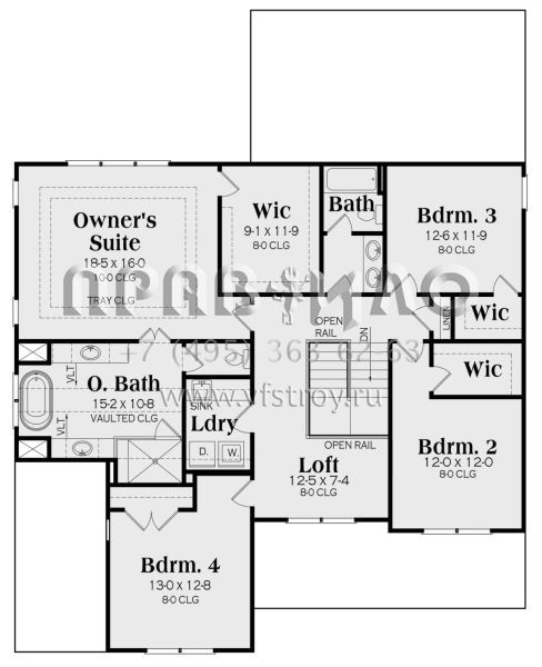 Проект двухэтажного дома с гаражом на две машины в современном стиле S5-269 (009-00304)