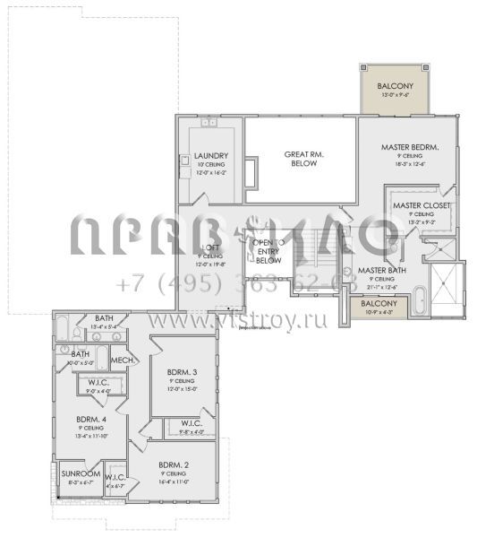 Проект двухэтажного дома с гаражом на три и более машин в современном стиле S5-421 (6422-00025)
