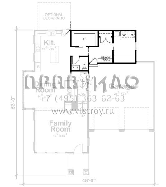 Проект двухэтажного дома с гаражом на две машины в современном стиле S5-208 (402-01763)