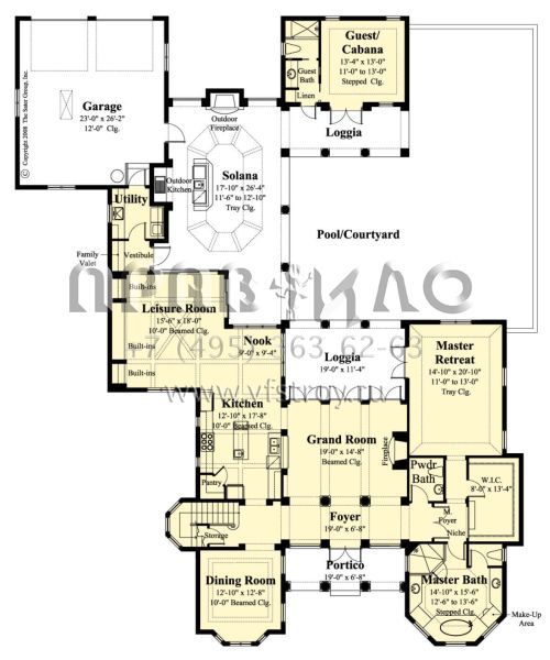 Проект двухэтажного дома с гаражом на две машины в прибрежном стиле S5-292 (8436-00057)