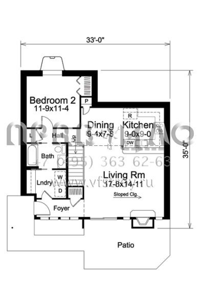 Проект двухэтажного дома без гаража в современном стиле S5-103 (5633-00219)