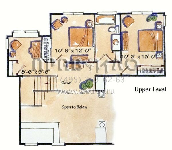 Проект двухэтажного дома с гаражом на две машины в современном стиле S5-261 (1907-00012)